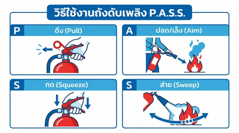 วิธีใช้งานถังดับเพลิงอย่างถูกวิธี